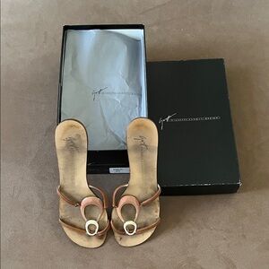 Giuseppe Zanotti Tan Street Sandals- Used in Box